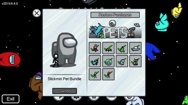 Screenshot 1 of Among Us - Stickmin Pet Bundle