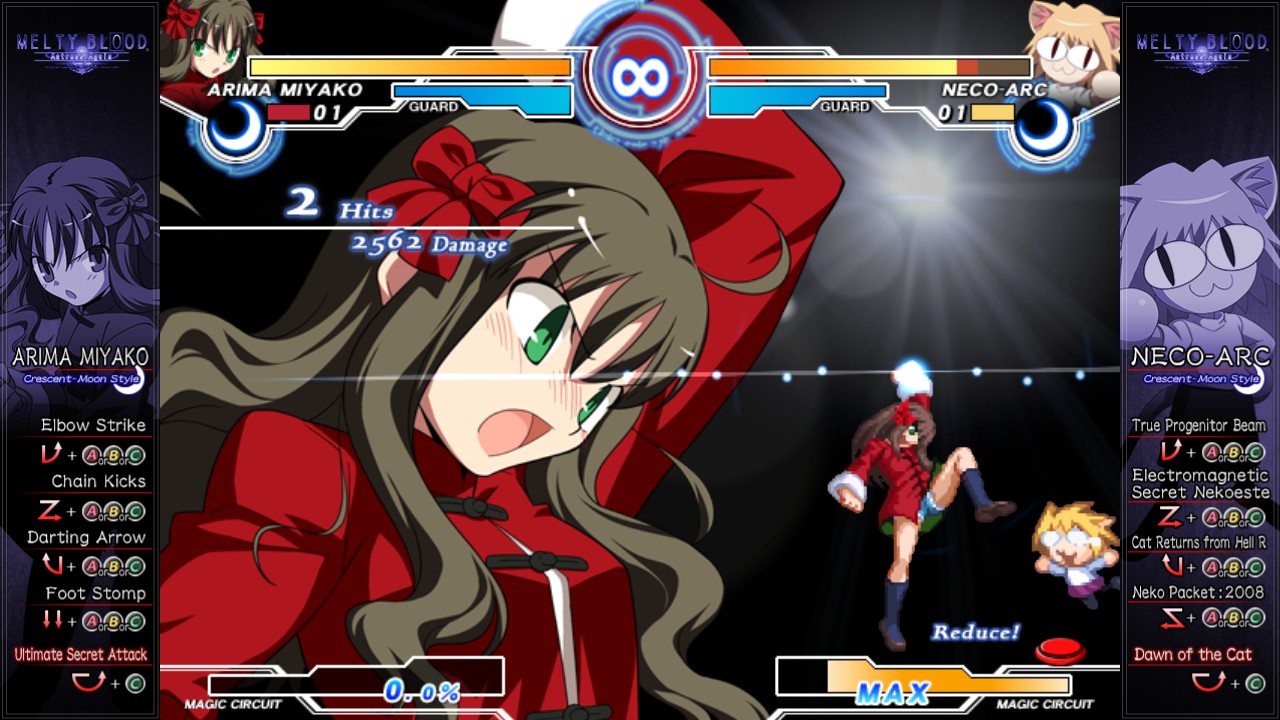 Melty blood actress again current code гайд