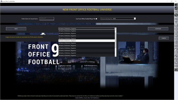 Screenshot 1 of Front Office Football Nine