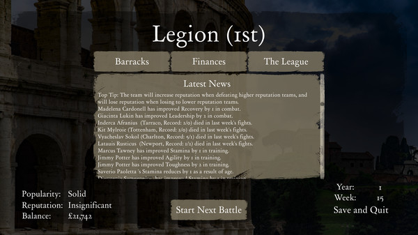 Screenshot 13 of Gladiator Manager