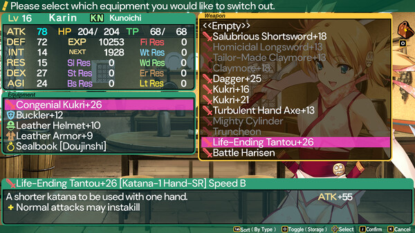 Screenshot 9 of Dungeon Travelers: To Heart 2 in Another World