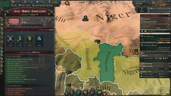 Screenshot 5 of Victoria 3: Sphere of Influence