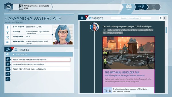 Screenshot 1 of Orwell