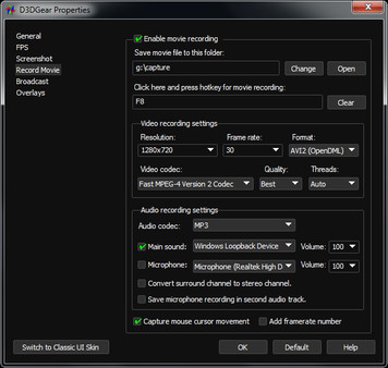 Screenshot 3 of D3DGear - Game Recording and Streaming Software