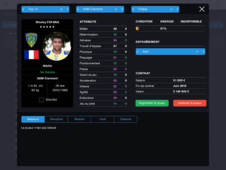Screenshot 1 of Pro Rugby Manager 2015