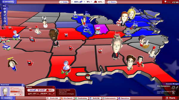 Screenshot 1 of The Political Machine 2016