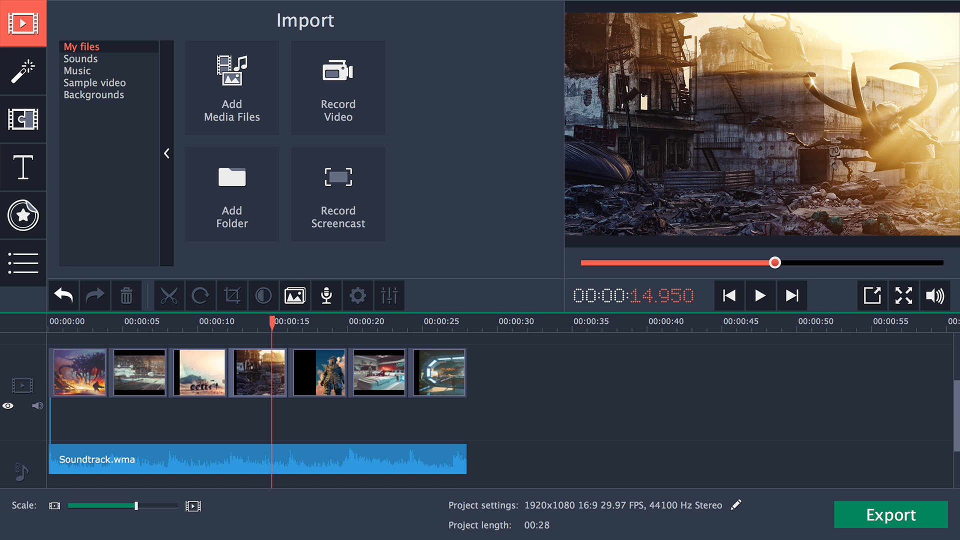 movavi video editor 14 effects pack free download