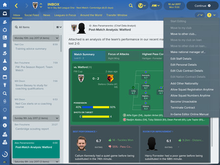 Screenshot 2 of Football Manager 2018 - In-Game Editor