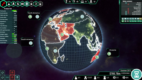 Screenshot 1 of Spinnortality | cyberpunk management sim