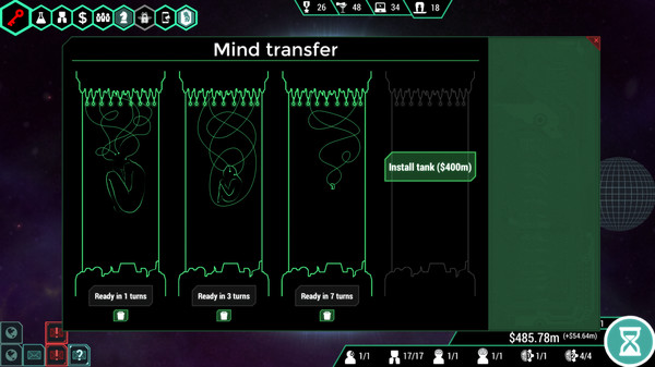 Screenshot 3 of Spinnortality | cyberpunk management sim
