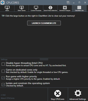 Screenshot 1 of CPUCores :: ClearMem Lite