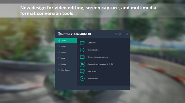 Screenshot 1 of Movavi Video Suite 18 - Video Making Software - Edit, Convert, Capture Screen, and more